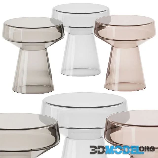 Glass side table by Soba