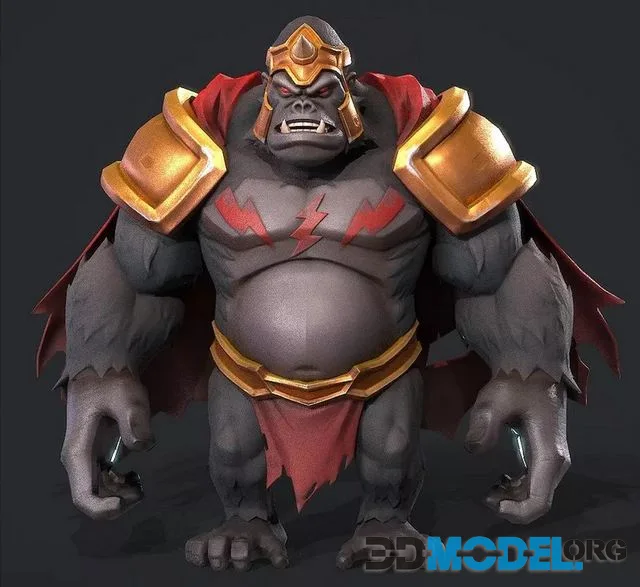 Gorrila Grodd Low-poly (PBR)