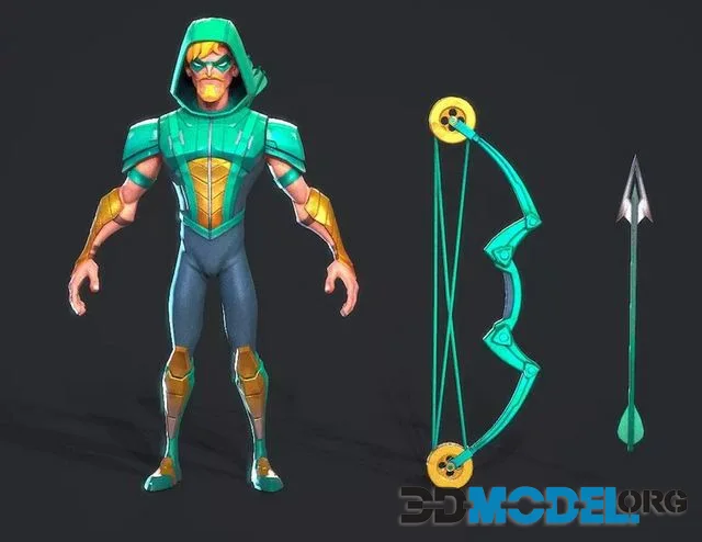 Green Arrow Low-poly (PBR)