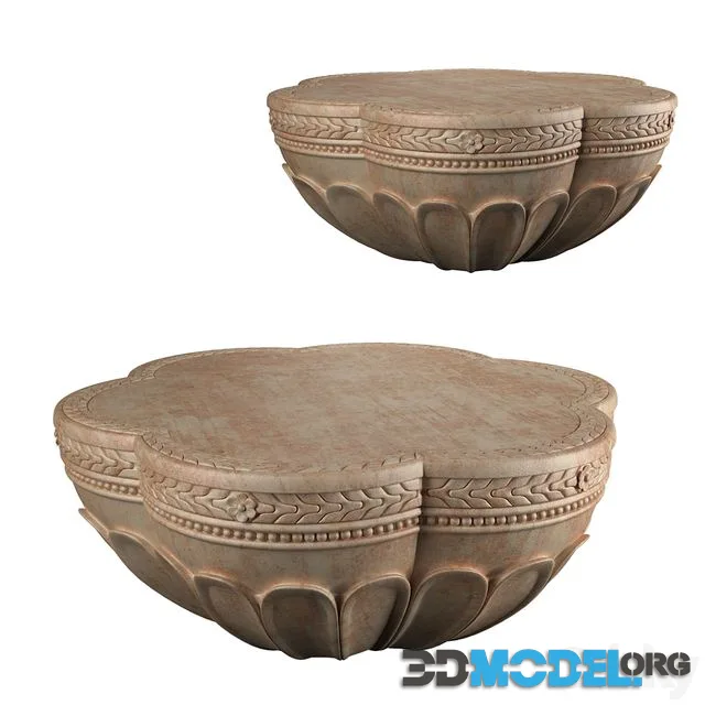 Handcarved Cicely Coffee Table