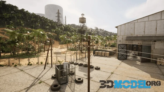 Hangar warehouse in the tropics