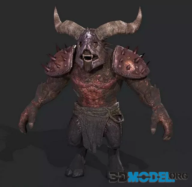 Horned Monster Low-poly (PBR)