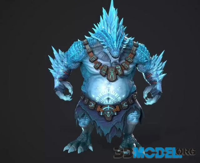 Ice crocodile Low-poly (PBR)