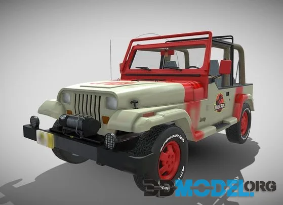 Jurassic Park Jeep Wrangler 01 (PBR)