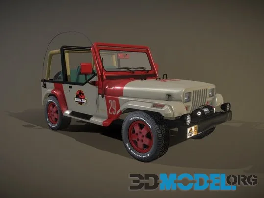 Jurassic Park Jeep Wrangler 02 (PBR)