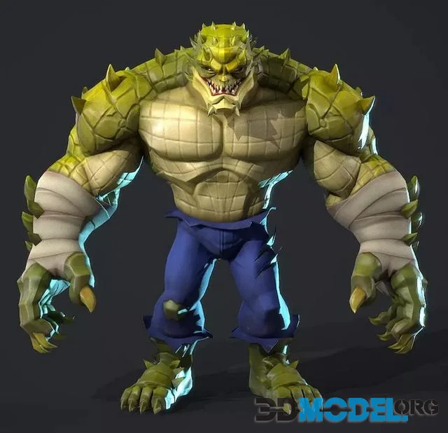 Killer Kroc Low-poly (PBR)