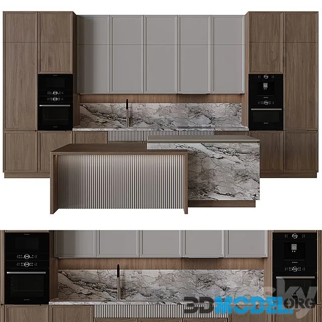 Kitchen in neoclassical style 48