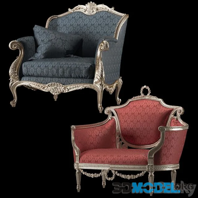 kosovart rococo armchair