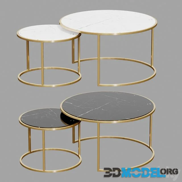 Marmor Beistelltisch Set Nena