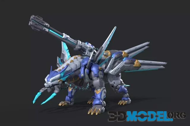 Mecha Tiger Low-poly (PBR)