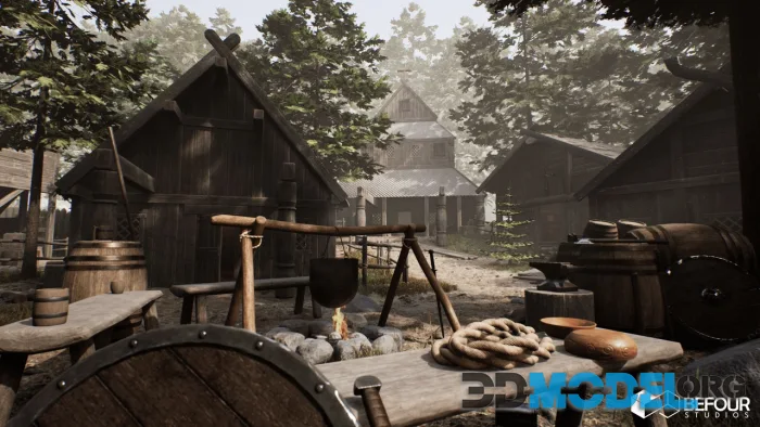 Medieval Nordic Village Environment