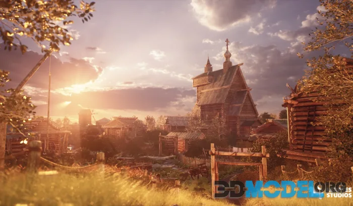 Medieval Russian Village