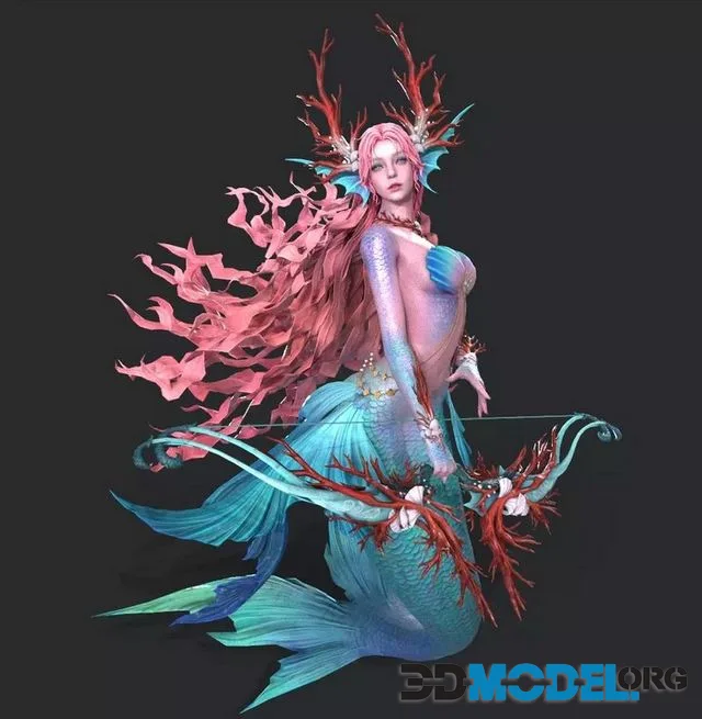 Mermaid Low-poly