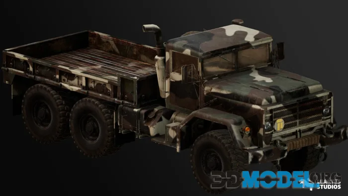 Military Truck - Rigged BP Controllable ( Military Truck Army Drivable Car 3D )