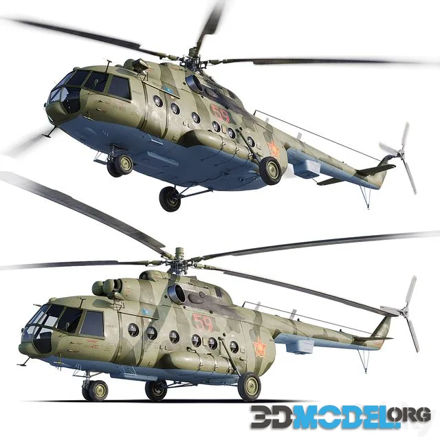 Military helicopter Mi-8