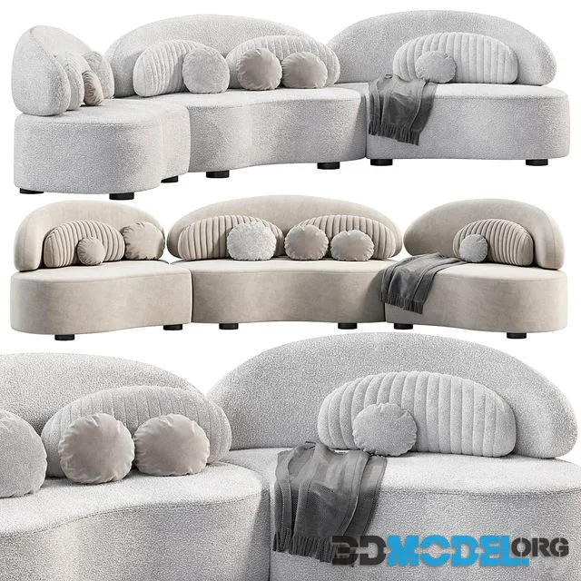 Modern Modular Sofa Velvet