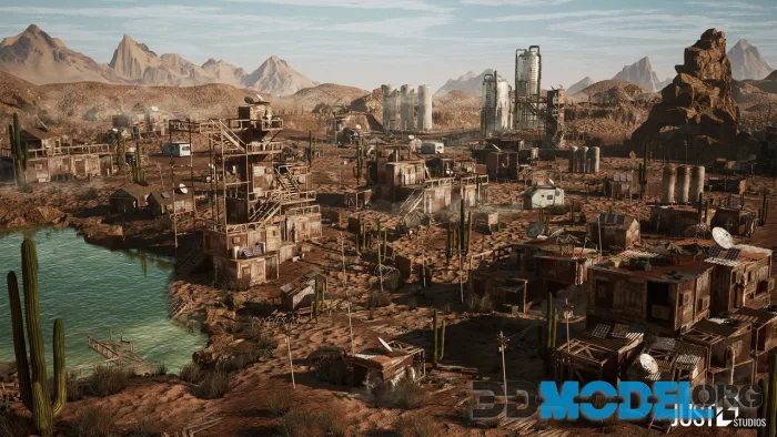 Modular Post Apocalyptic Desert Environment (Desert City,Desert Village)