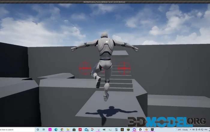 Multiplayer ready wallrunning Third person Template