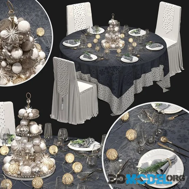 New Year's banquet set