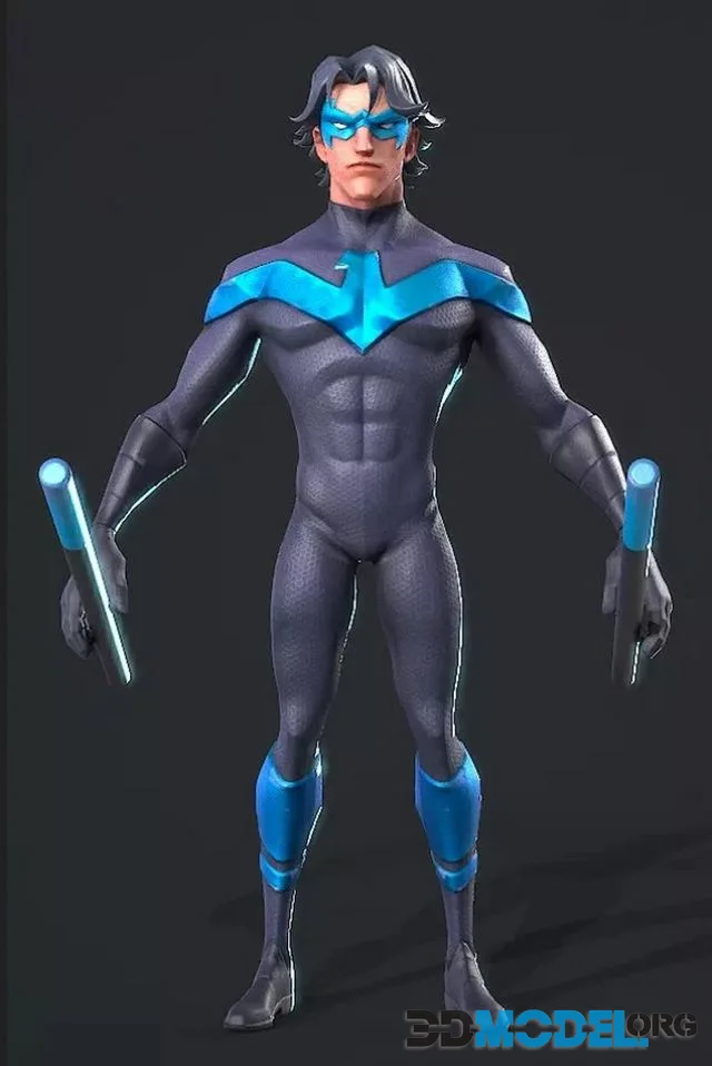 Nightwing Low-poly (PBR)