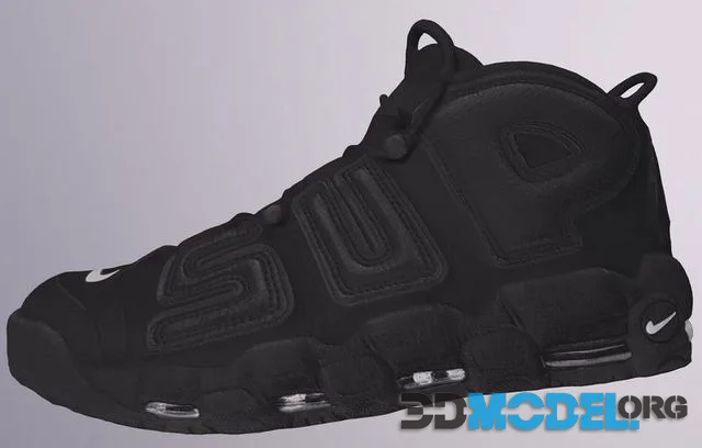 NIKE AIR UPTEMPO x SUPREME Low-poly (PBR)