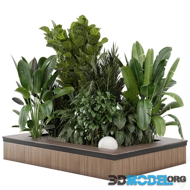 Outdoor Garden Set Bush and Tree 2789