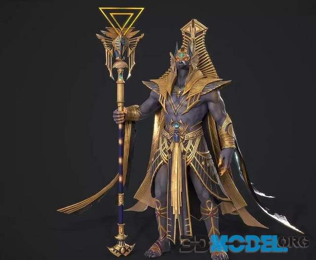 Pharaoh Low-poly (PBR)