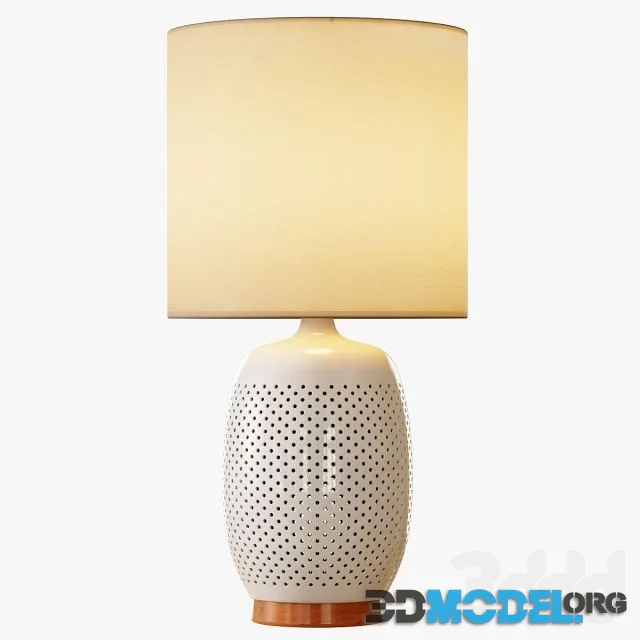 Pierced Ceramic Table Lamp