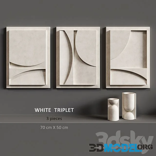Relief White Triplet