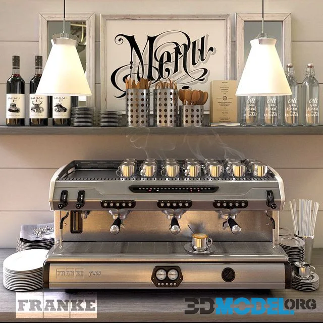 Restaurant set with coffee machine T400 3