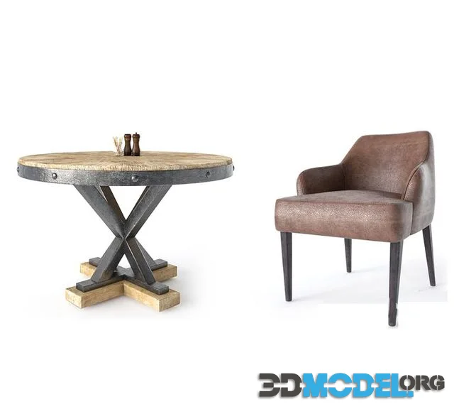 Restor nabor, table, chair
