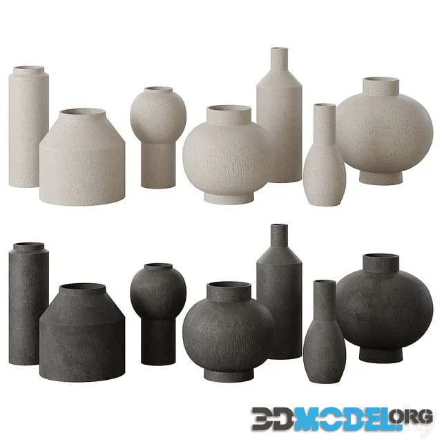RH Geometric vases set