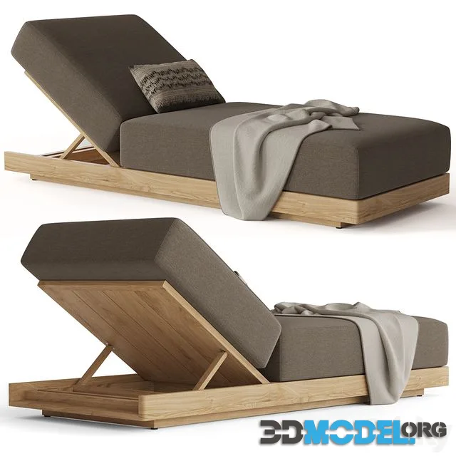 RH SANTOS TEAK CHAISE