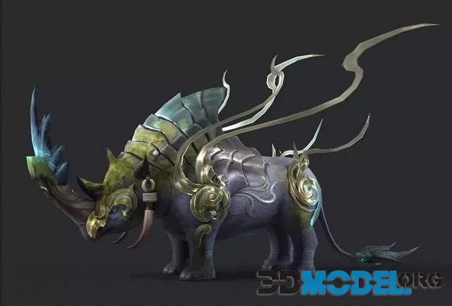 Rhinoceros Low-poly (PBR)