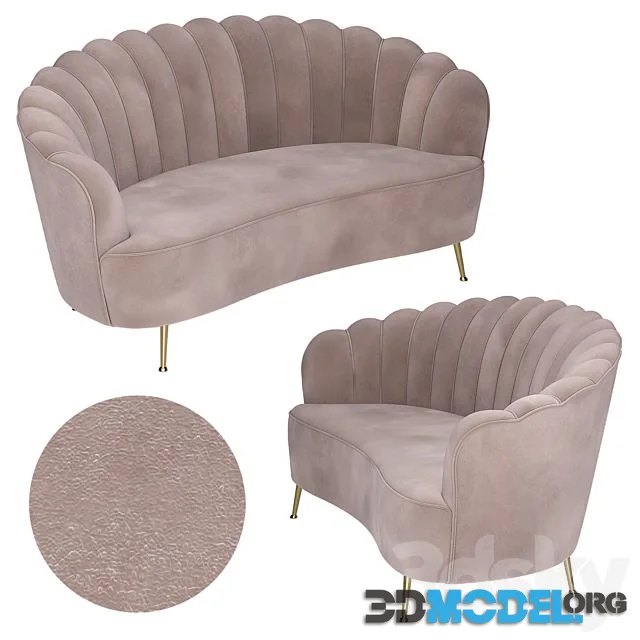Rita Velvet Sofa