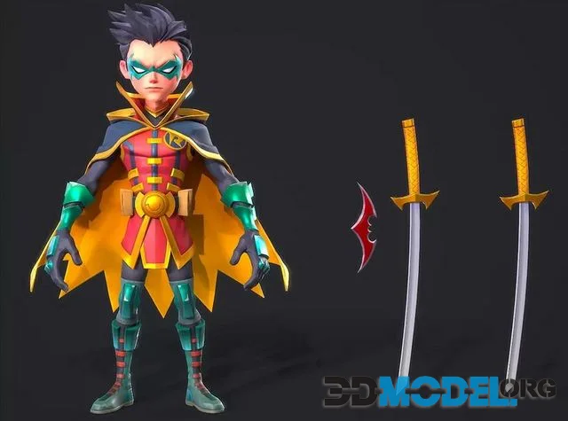 Robin Low-poly (PBR)