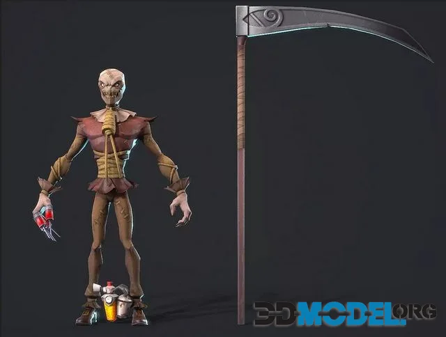 Scarecrow Low-poly (PBR)