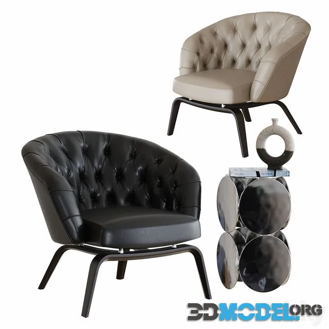 Set of models_04, armchair, table