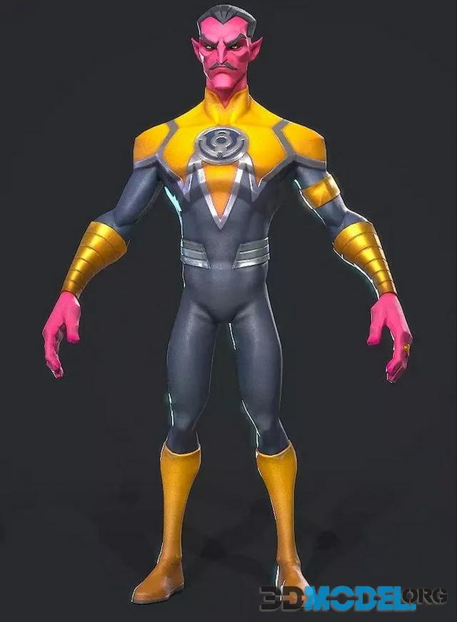 Sinestro Low-poly (PBR)