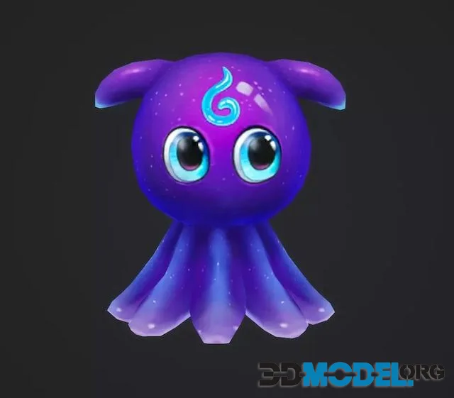 Small octopus Low-poly (PBR)