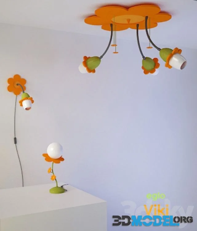 Sseries Viki (chandelier, sconce, table lamp) by Eglo