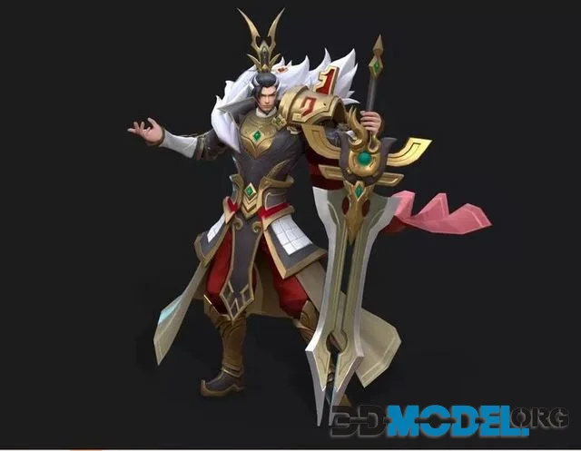 Sword warrior Low-poly (PBR)