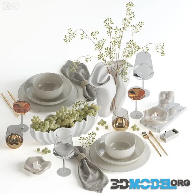 Table Setting 82 with grapes