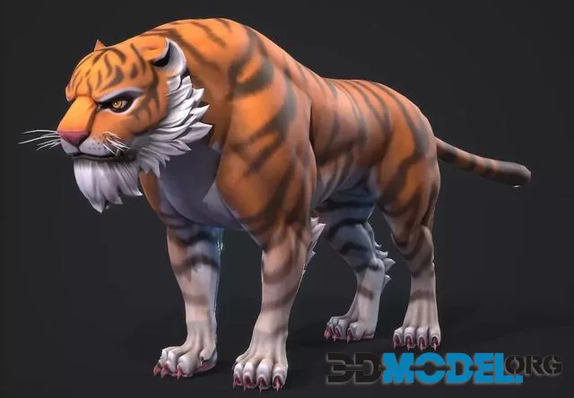 Tiger Low-poly (PBR)