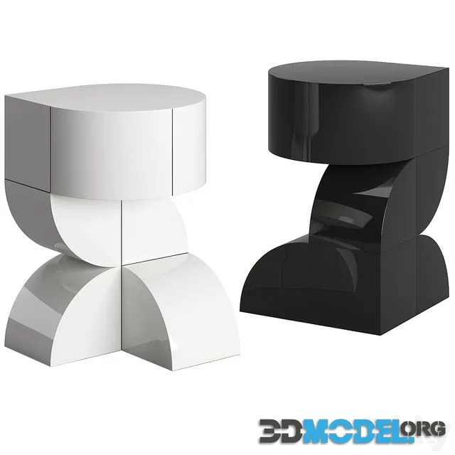 Totem 01 Gueridon Stool by Forest & Giaconia