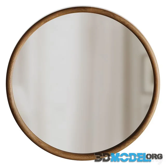 Walter Natural Wood Small Round Mirror
