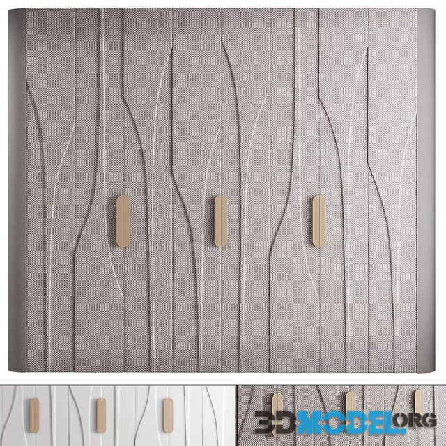 Wardrobe with abstract panel in 2 OPTIONS