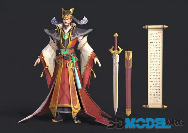 Wei Zheng Low-poly (PBR)