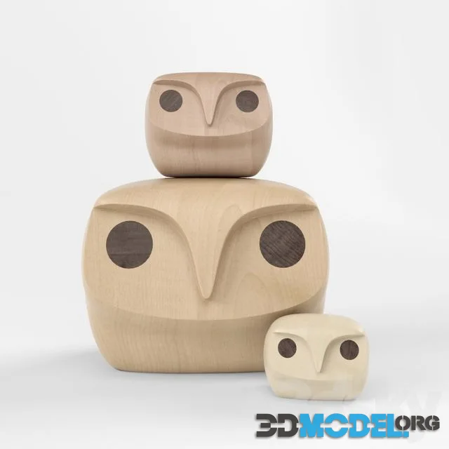 Wooden statue Howdy owl