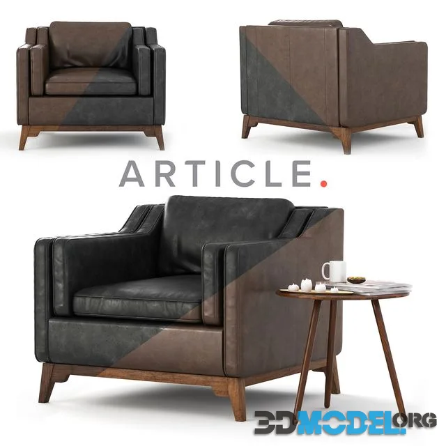 Worthington Armchair & Table Amoeba